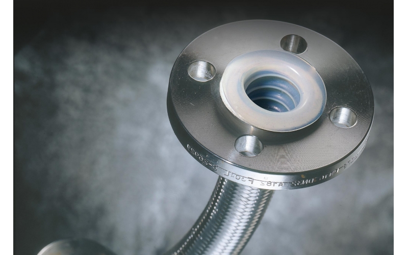 Ptfe特氟龍化工軟管搭配法蘭接頭